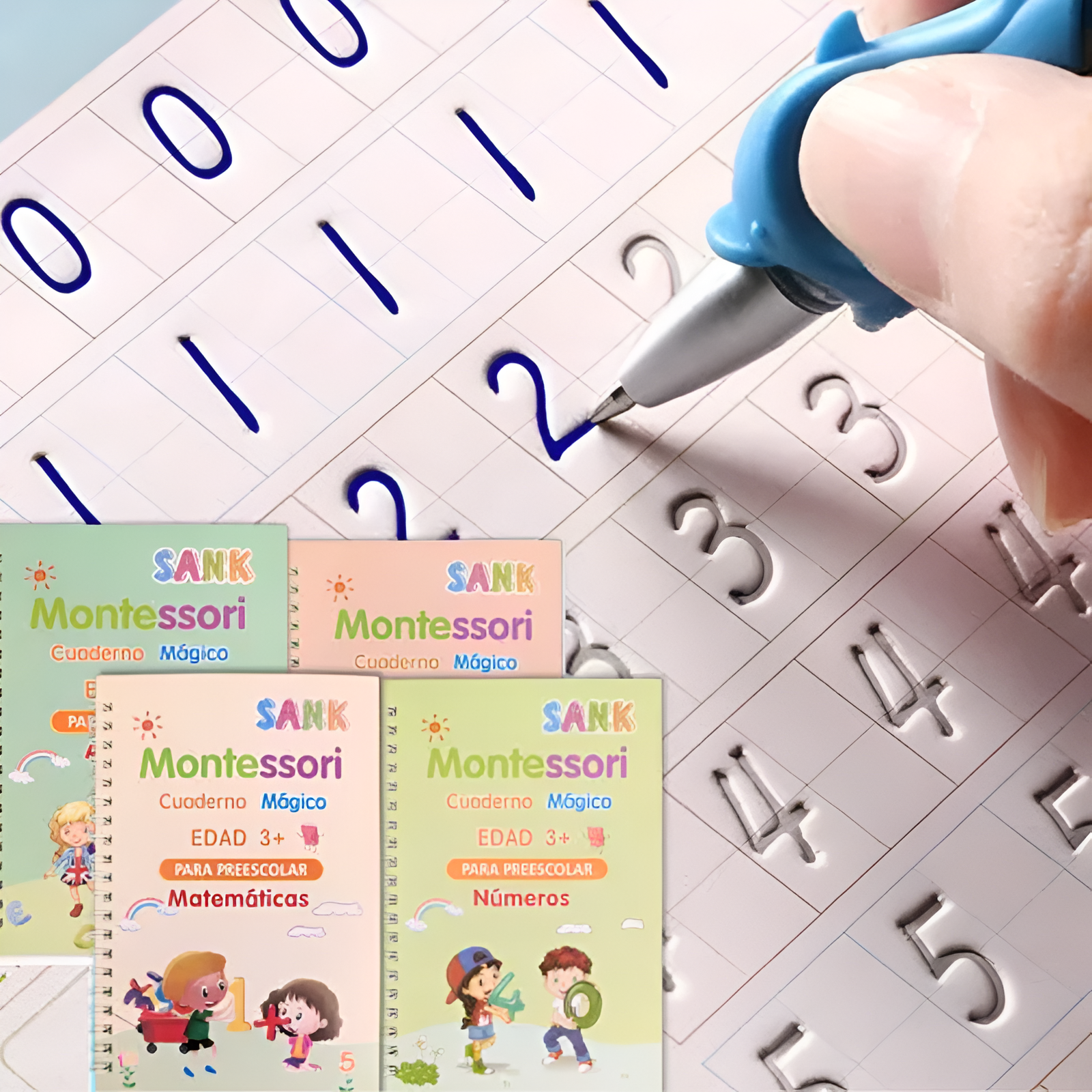 Cuaderno Mágico de Escritura 4Und™ – Aprendizaje Divertido y Reutilizable para Niños